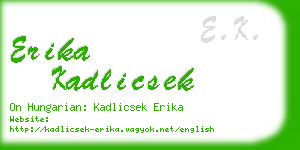 erika kadlicsek business card